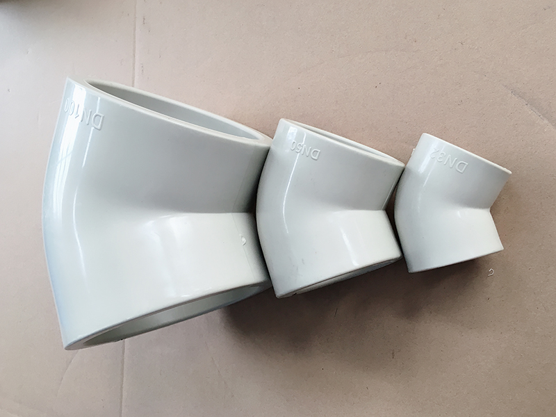 PPH45度熱熔彎頭定制